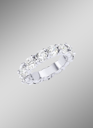 Memoire-Ring mit Brillanten mit ca. 16 Brillanten