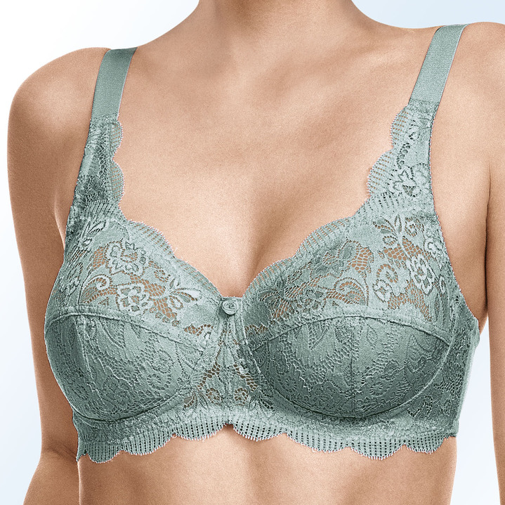 BH ohne Formbügel - Susa Zweierpack BH mit zarter Elastikspitze, in Größe 075 bis 110, in Cup B, in Farbe 2X JADE Ansicht 1