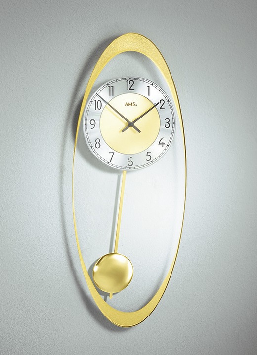 Uhren - Wanduhr aus hochwertigem Mineralglas, in Farbe GOLD Ansicht 1