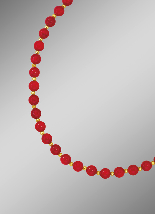 Halsketten - Halskette und Armbandmit aus Koralle, in Farbe , in Ausführung Halskette 80 cm Ansicht 1