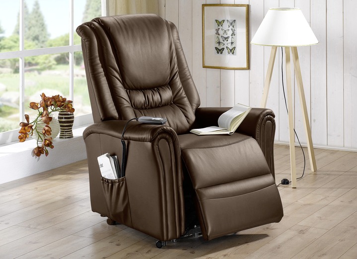 Stilmöbel - TV-Sessel mit elektrischer Aufstehhilfe, in Farbe DUNKELBRAUN Ansicht 1