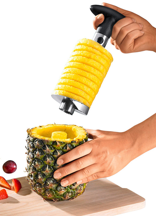 - Ananas-Schneider aus Edelstahl rostfrei 18/0, in Farbe EDELSTAHL