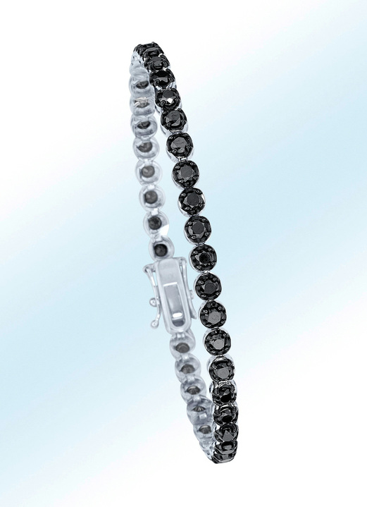 Armbänder - Armband mit schwarzen Diamanten, in Farbe