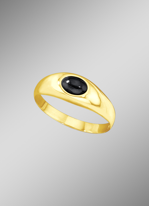 Ringe - Damenring mit echt Onyx, in Größe 160 bis 220, in Farbe  Ansicht 1