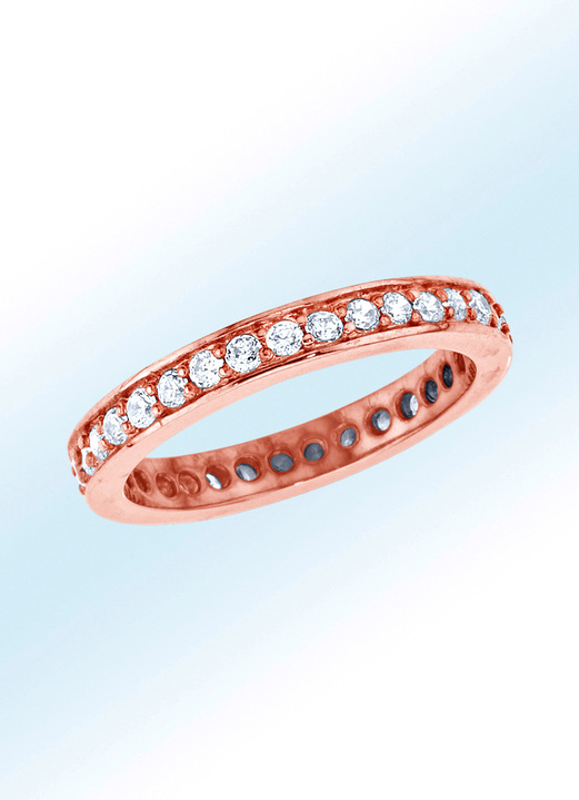 - Memoire-Ring, rotvergoldet, in Größe 160 bis 220, in Farbe ROSÉ