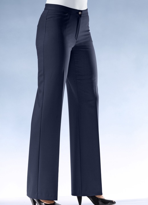 Hosen - Hose im schicken Business-Style, in Größe 018 bis 096, in Farbe MARINE Ansicht 1