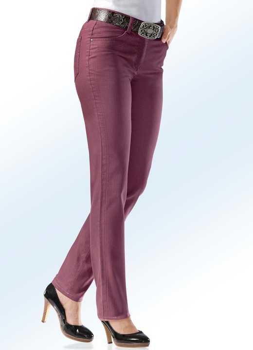 Hosen - Power-Stretch-Jeans, in Größe 018 bis 092, in Farbe BEERE Ansicht 1