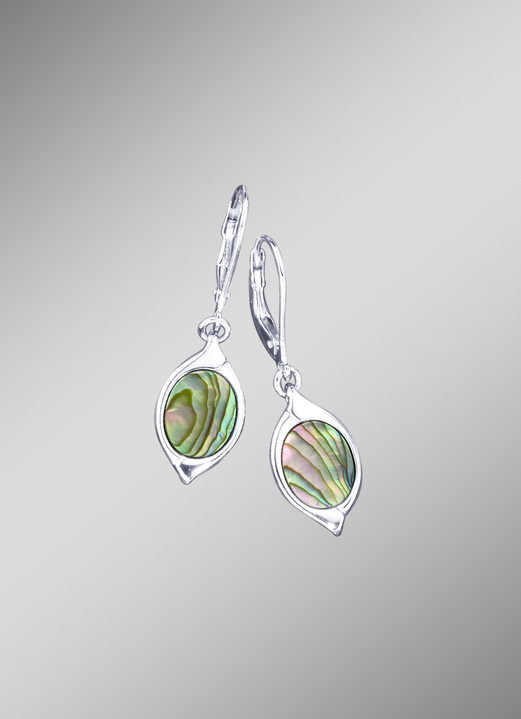Ohrschmuck - Ohrringe mit echt Abalone-Perlmutt, in Farbe  Ansicht 1