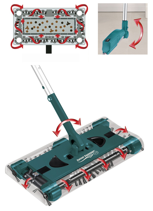 Reinigungsgeräte - Swivel Sweeper – kabelloser Akku-Besen, in Farbe GRÜN