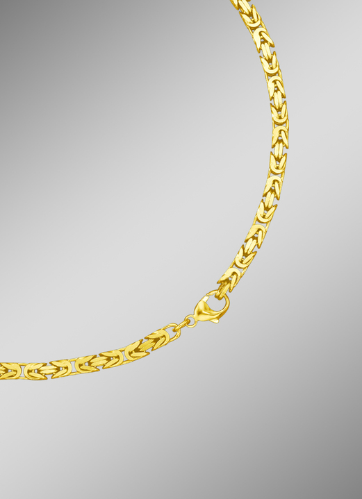 - Vollmassive Königsketten-Garnitur, in Farbe , in Ausführung Armband, Länge 21 cm