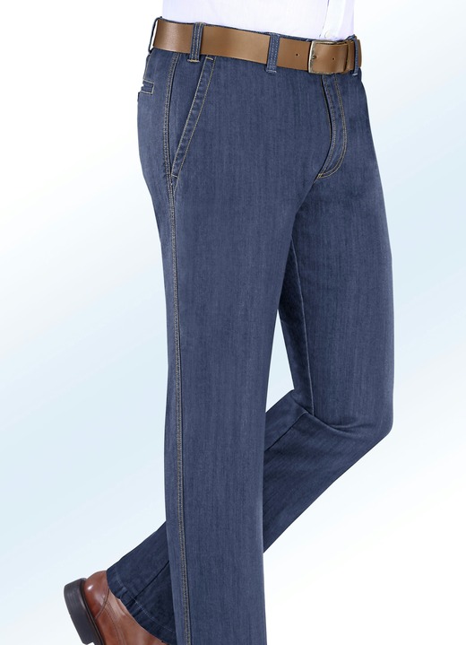 Jeans - Thermojeans mit Dehnbund in 5 Farben, in Größe 024 bis 064, in Farbe JEANSBLAU Ansicht 1