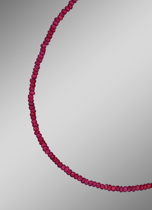 Halsketten - Halskette mit echten Rubinen, in Farbe