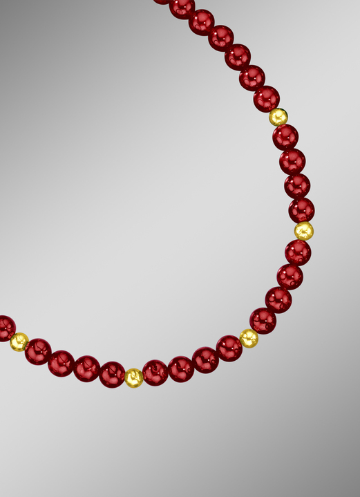 Halsketten - Halskette mit Granat, in Farbe  Ansicht 1