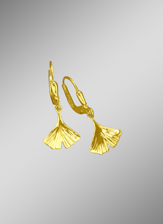 Ohrschmuck - Ohrringe im Ginkgoblatt-Design, in Farbe