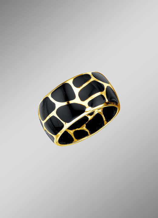 Ringe - Damenring im Leoparden-Design mit echt Onyx, in Größe 160 bis 220, in Farbe  Ansicht 1