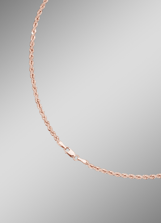 Halsketten - Stilvolle Kordel-Halskette in Roségold, in Farbe  Ansicht 1
