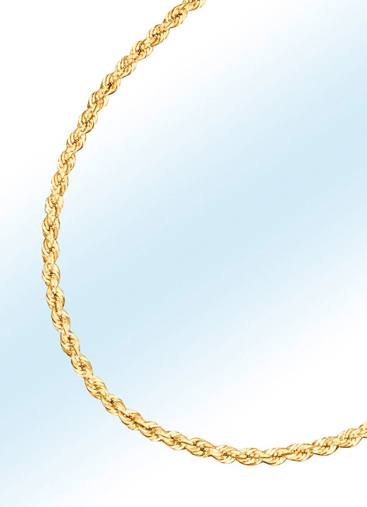 Halsketten - Halskette oder Armband in Kordelketten-Gliederung, in Farbe , in Ausführung Halskette, Länge 45 cm