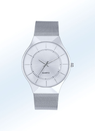 Quartz-Partneruhr mit Metallgehäuse
