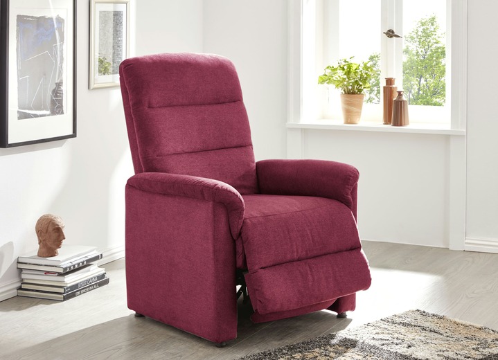 TV-Sessel / Relax-Sessel - Relax-Sessel mit doppelter Federung, in Farbe ROT Ansicht 1
