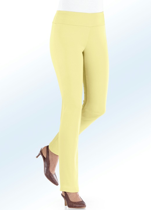 Hosen in Schlupfform - Soft-Stretch-Hose in 12 Farben, in Größe 017 bis 052, in Farbe GELB Ansicht 1