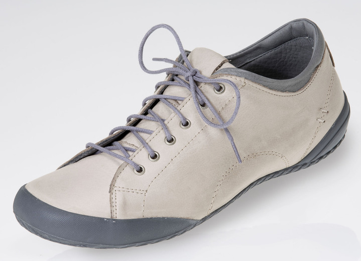 Slipper & Schnürschuhe - Andrea Conti Schnürschuh aus schattiertem Nappaleder, in Größe 036 bis 042, in Farbe KIESEL Ansicht 1