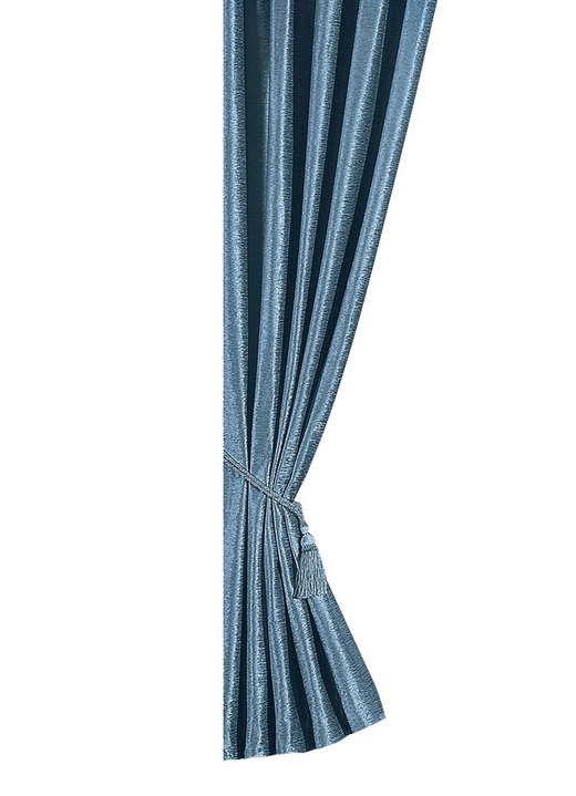 - Übergardine mit Universalschienenband, in Größe 364 (H150xB130 cm) bis 464 (H245xB260 cm), in Farbe BLAU Ansicht 1
