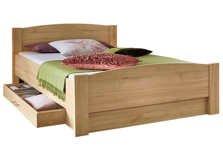 Schlafzimmerschränke - Schlafzimmerprogramm mit Komfortbetten, in Farbe EICHE SONOMA, in Ausführung Bett mit 2 Rollbettkästen, 180x200 cm Ansicht 1