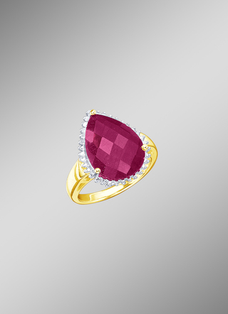 Damenring mit Rubin und Diamanten