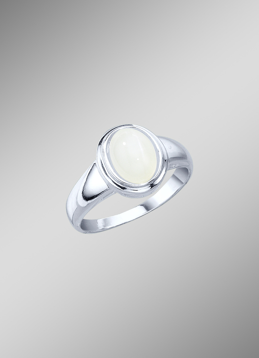 Ringe - Damenring mit echtem Mondstein, in Größe 160 bis 220, in Farbe  Ansicht 1
