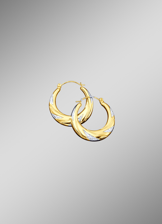 - Creolen in Gold, in Farbe  Ansicht 1