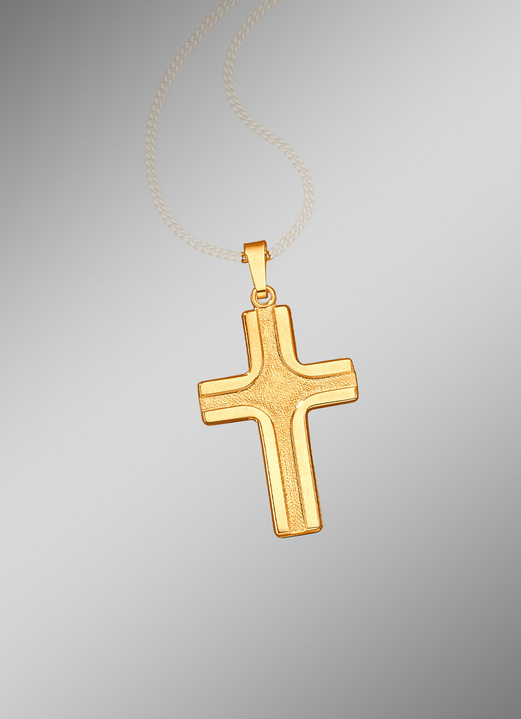 - Schöner, massiver Kreuz-Anhänger, in Farbe  Ansicht 1