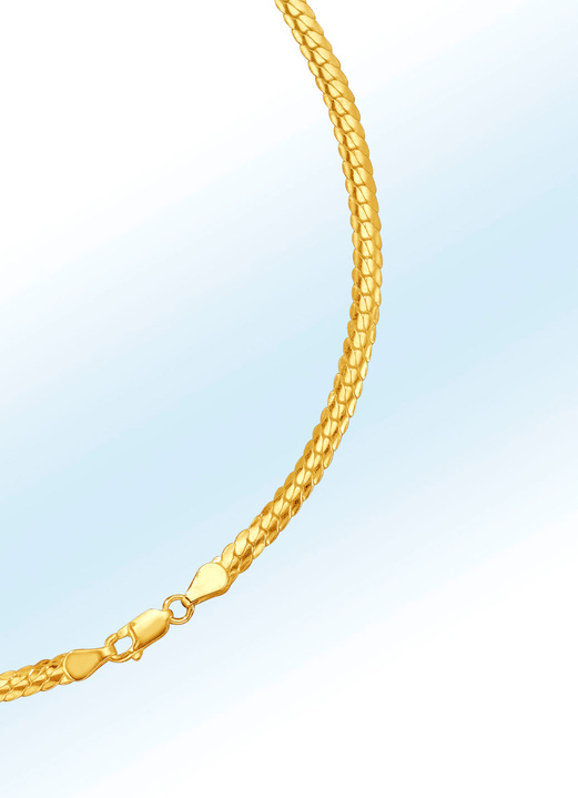Halsketten - Panzerkette oder -armband aus Gold, in Farbe , in Ausführung Armband, 19 cm Ansicht 1