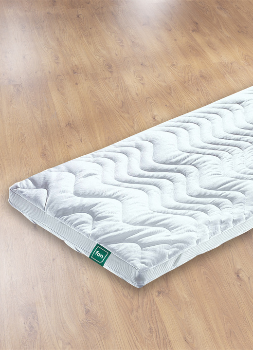 Matratzen & Topper - f.a.n. Komfortschaum-Topperauflage Luxus Wellness, in Größe 129 (80/190 cm) bis 138 (180/200 cm), in Farbe WEISS