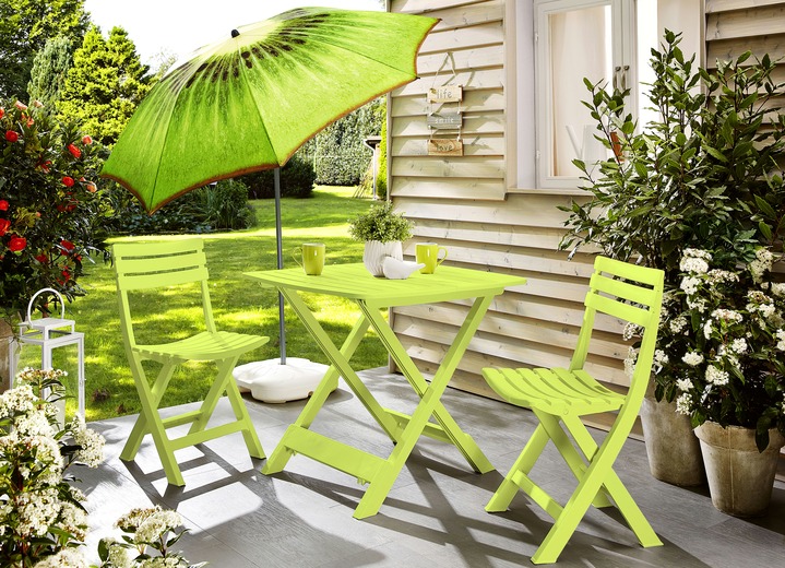Garten - UV-beständiges Balkon-Set, 3-teilig, in Farbe LIMETTE Ansicht 1