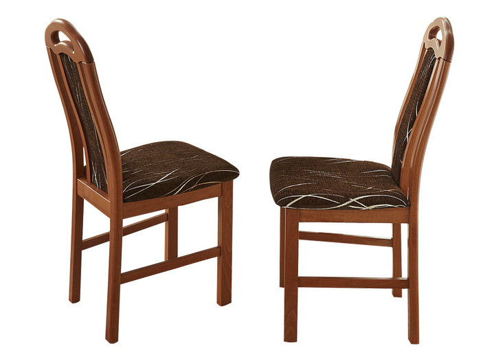 Stühle & Sitzbänke - Esszimmerstühle, 2er-Set, aus massiver Buche, in Farbe ERLE-BRAUN Ansicht 1
