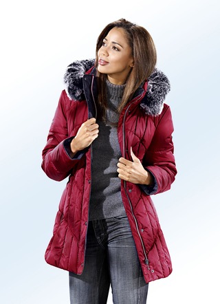 Funktionsjacke mit abnehmbarem Kunstpelz-Besatz