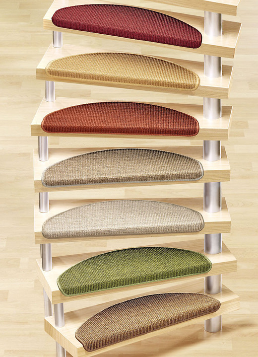 Läufer & Stufenmatten - Stufenmatten, 15er-Pack, aus echt Sisal - die reine Natur, in Farbe NUSS Ansicht 1