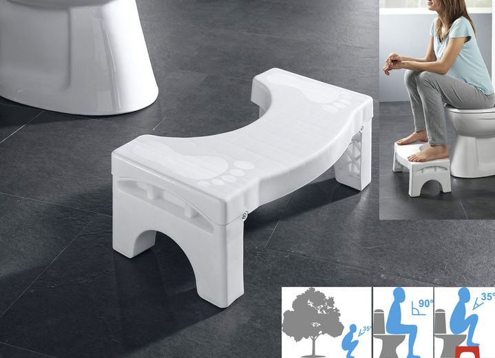 - Faltbarer Toilettenhocker, in Farbe WEISS Ansicht 1