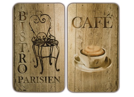 Herdabdeckplatten Bistro, 2er Set