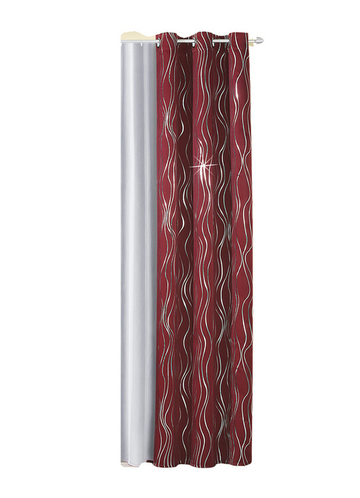 - Verdunkelungsschal mit Ösen, in Größe 365 (H145xB135 cm) bis 456 (H245xB135 cm), in Farbe WEINROT