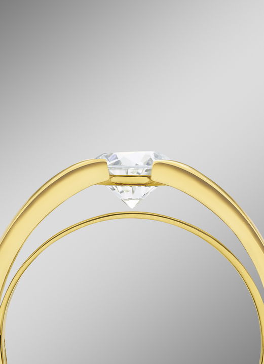 Lupenreiner Diamantschmuck - Damenring mit lupenreinem Brillant, in Größe 160 bis 220, in Farbe  Ansicht 1