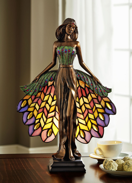 - Tiffany-Leuchte mit Kippschalter, in Farbe BUNT