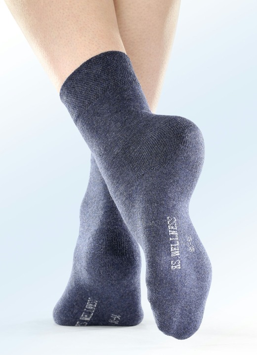 Strümpfe & Strumpfhosen - Sechserpack Socken mit weicher Innensohle, in Größe 1 (Schuhgr. 35-38) bis 3 (Schuhgr. 43-46), in Farbe 6X SCHWARZ Ansicht 1