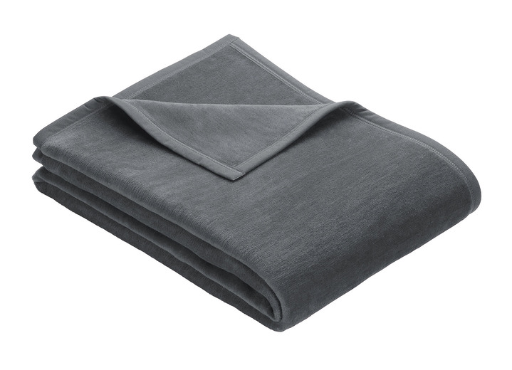 Decken - Schlafdecke auch extralang, in Größe 185 (Schlafdecke, 100x150 cm) bis 235 (Schlafdecke, 220x240 cm), in Farbe GRAU Ansicht 1