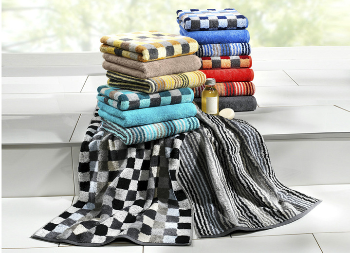 Handtücher - Walkfrottier-Serie aus reiner Baumwolle, in Größe 200 (Handtuch, 50/100 cm) bis 204 (Duschtuch, 70/140 cm), in Farbe MAUVE Ansicht 1