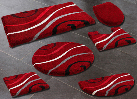 Badezimmer Bordeaux Rot