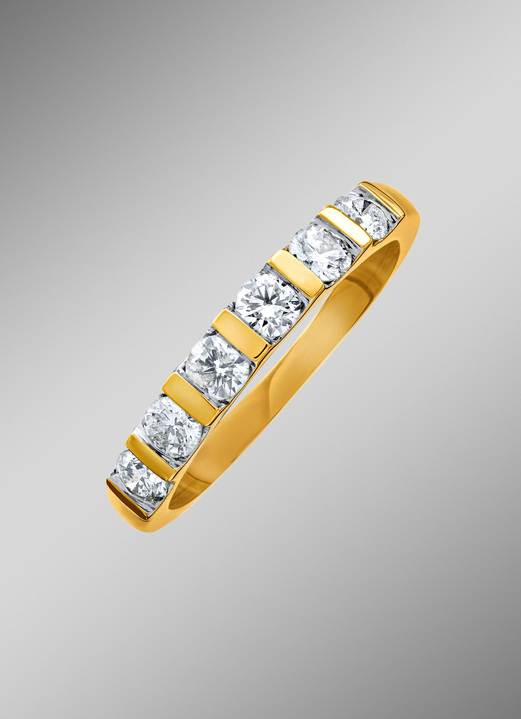 Ringe - Handgearbeiteter Damenring mit echten Brillanten, in Größe 160 bis 220, in Farbe GOLD Ansicht 1