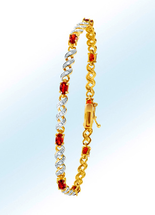 Durchbrochenes Armband mit Granat