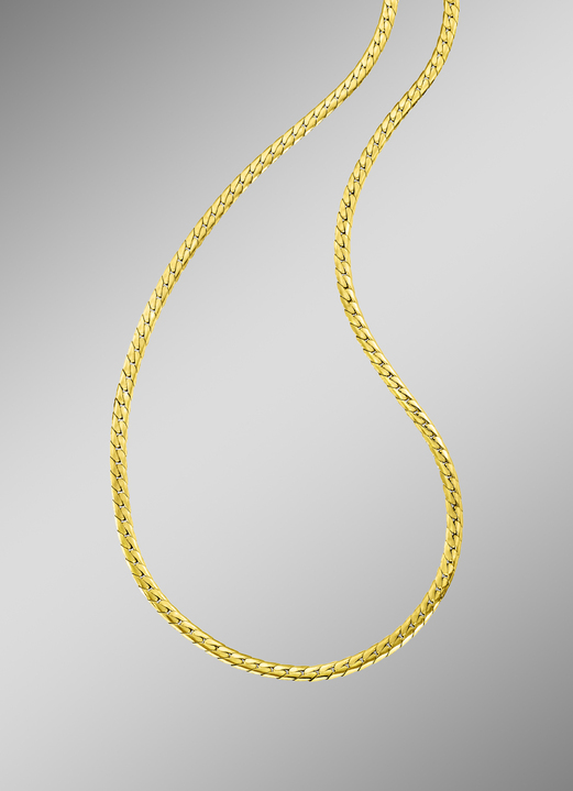 - Zarte Halskette im Flachpanzer-Design, in Farbe