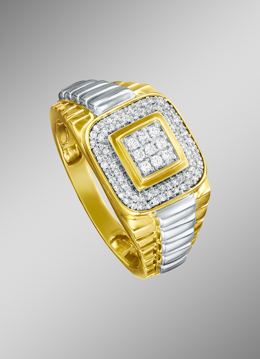 Ringe - Herrenring mit Diamanten, in Größe 180 bis 240, in Farbe  Ansicht 1